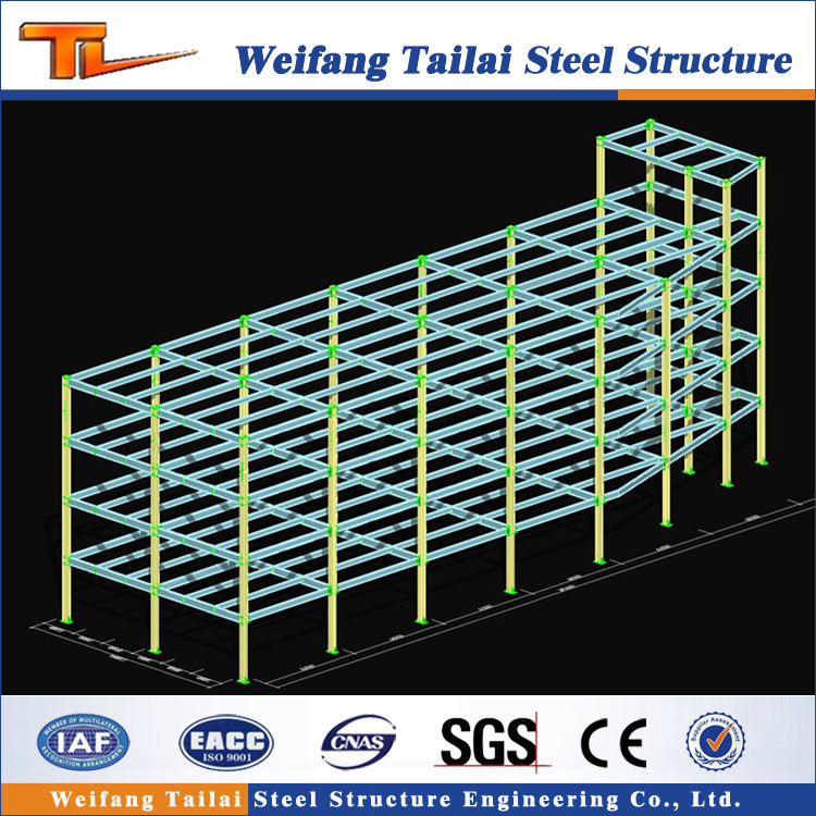 Prefabricated Steel Frame Structure Office Building Construction for Industry Factory Multilayer