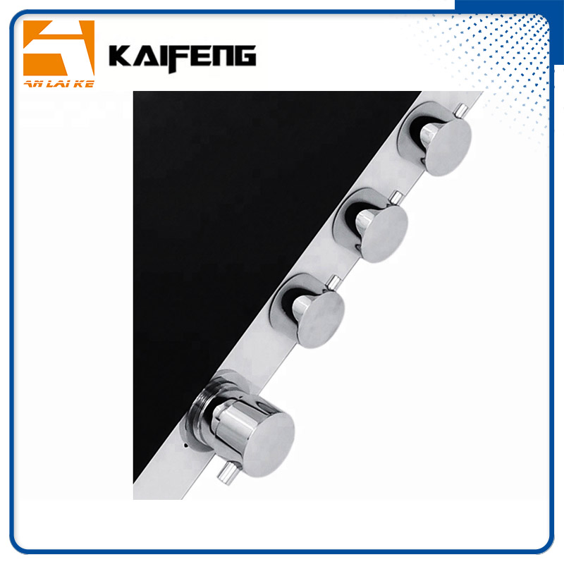 Black Aluminum Shower Panel with Jets (LN-A79)