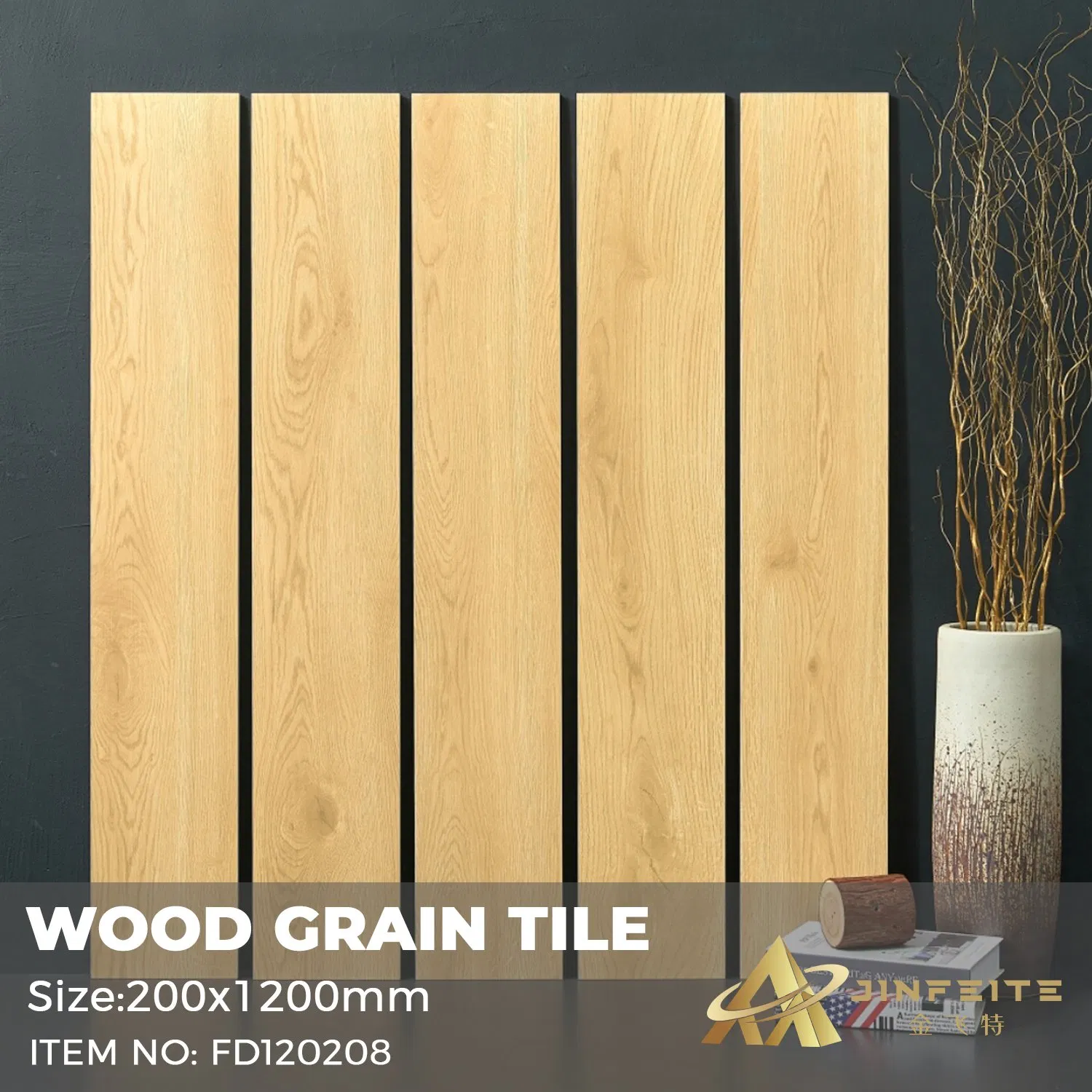 Matt Surface Non-Slip Floor Tile Wooden Look for Outdoor Use Best Price