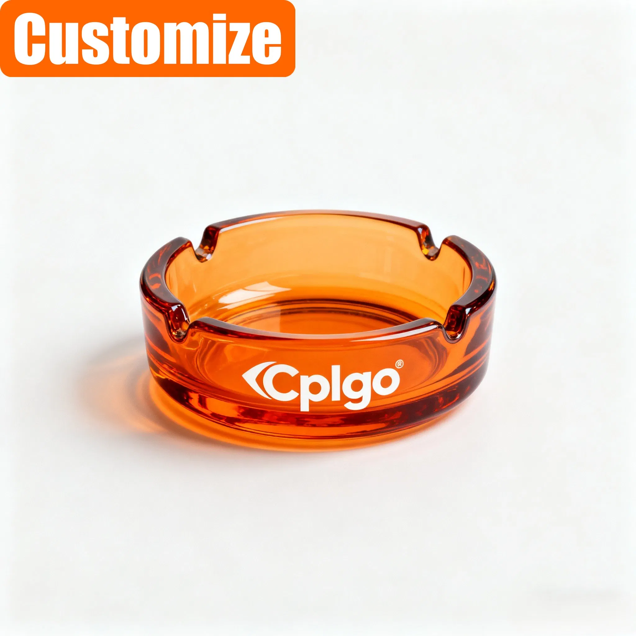Customized Pocket Cigar Round Ashtrays High Logo Custom Quality Ashtray Glass Ashtray
