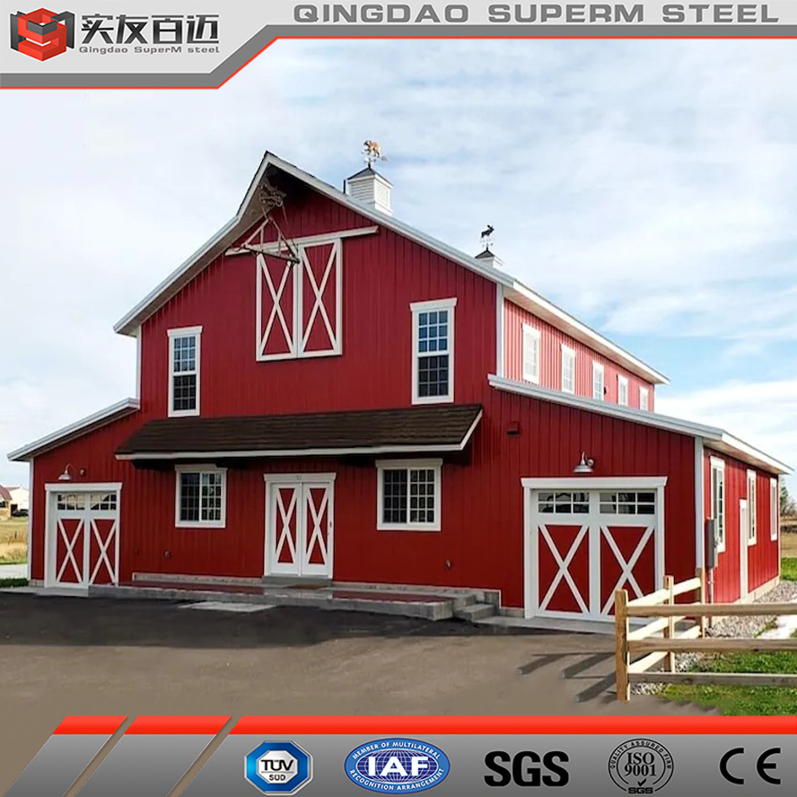 Metal Structure Building Steel Prefab Wedding and Event Venue Pole Barndo House Price Villa Tiny House Price Apartment Barndominium Homes Barn