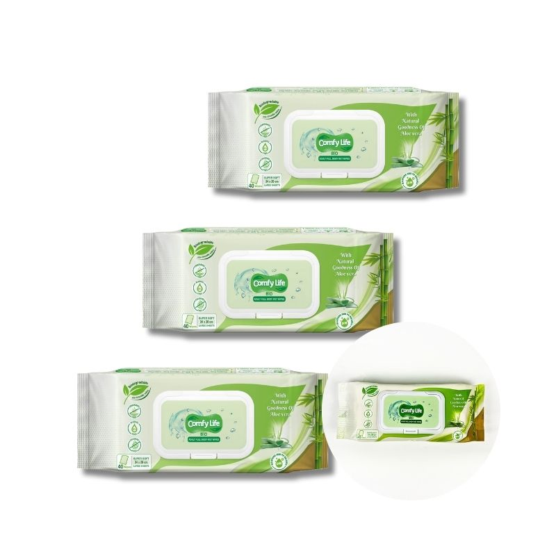 Adult Hygiene Wipes Soft and Gently No Stimulation High Absorption Bamboo Wipes