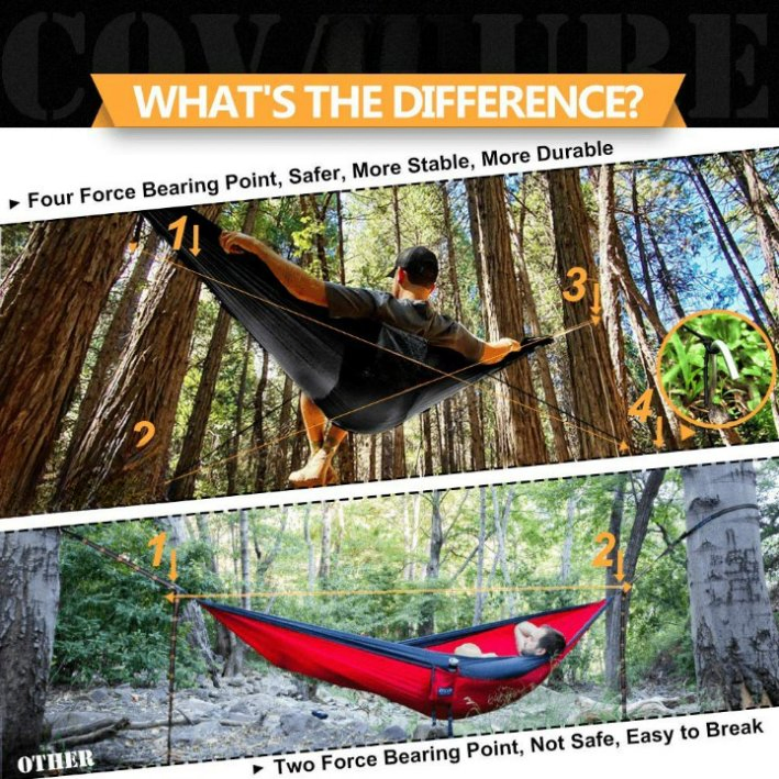 Camping Hammock Lightweight Double Hammock Portable Mosquito Net