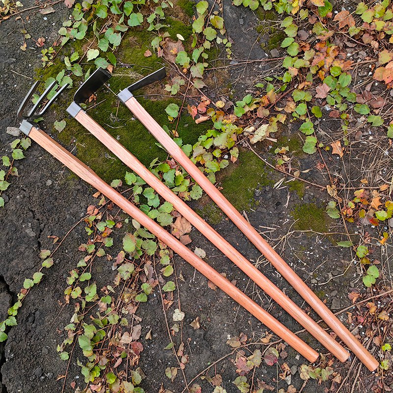 Garden Tools Farming Carbon Steel Forged with Long Wood Handle Weeding Hoe