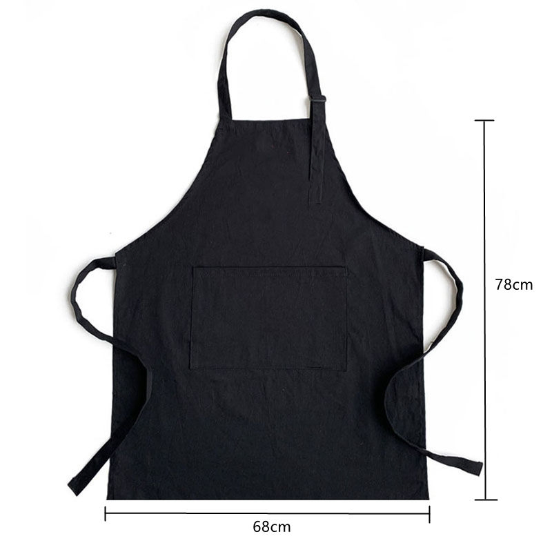 Cheaper Cooking Waiter Chef Barista Work Poly Cotton Twill Bib Apron Logo