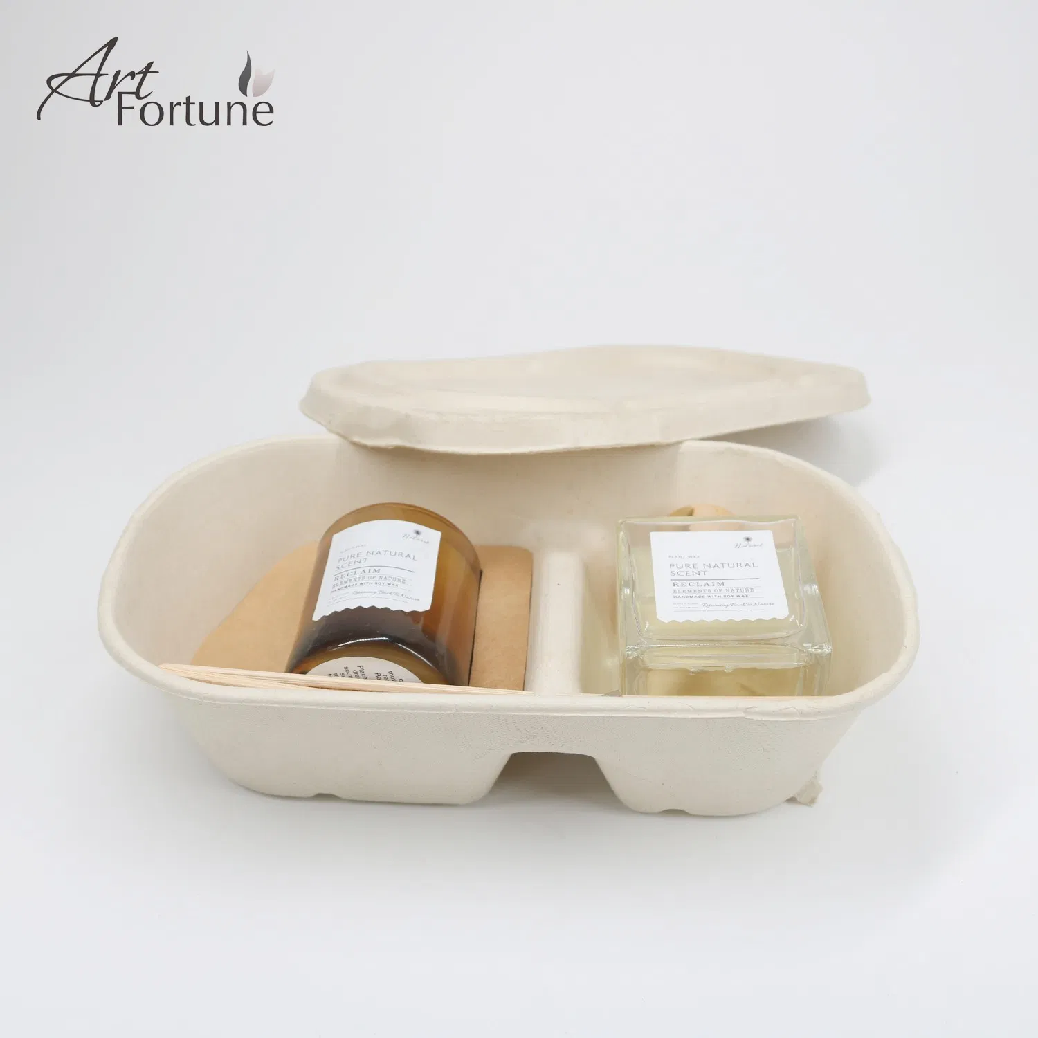 Scented Glass Candle and Reed Diffuser in Eco-Friendly Box for Home Decor