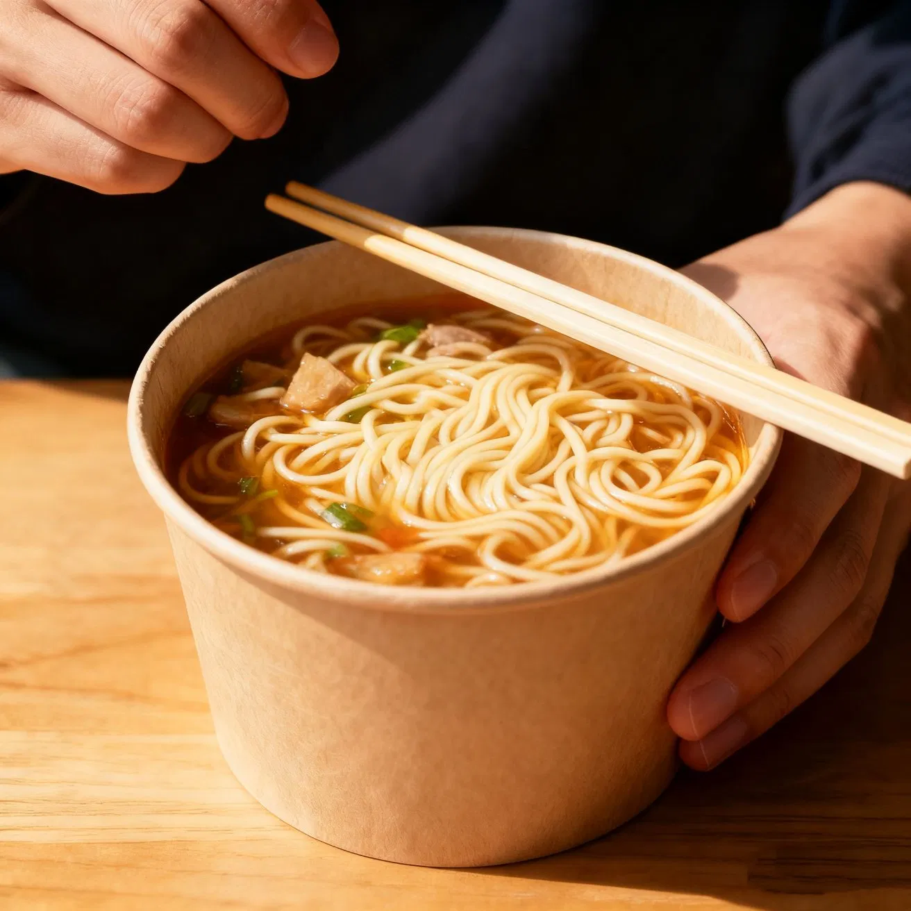 Compostable Paper Bowls 16oz, PLA-Lined Bpi Certified for Eco-Friendly Food Service