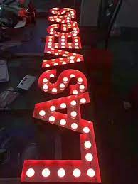 Vintage Colorful 4FT Marquee LED Sign Bulb Letters and Numbers Customized by Shenzhen Original Manufacturer