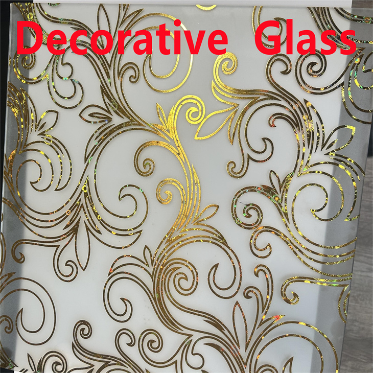 93. Golden Coated Production with Ice Flowers of Decorative Glass for East European Market