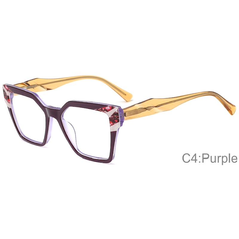 Newest Diamond Shaped Optical Glasses Frame Polarized Lenses Men's Acetate Eyeglasses Frames