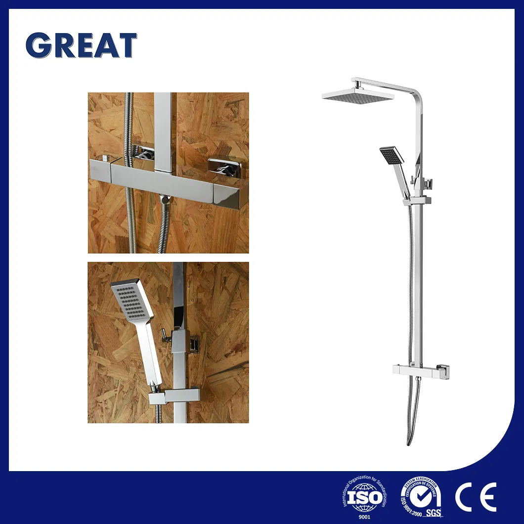 Great Mobile Home Shower Faucet OEM Customized Shower Panel Column China Gl78002sk Thermostatic Shower Kit Set Thermostatic 2-Way Shower Column Manufacturing