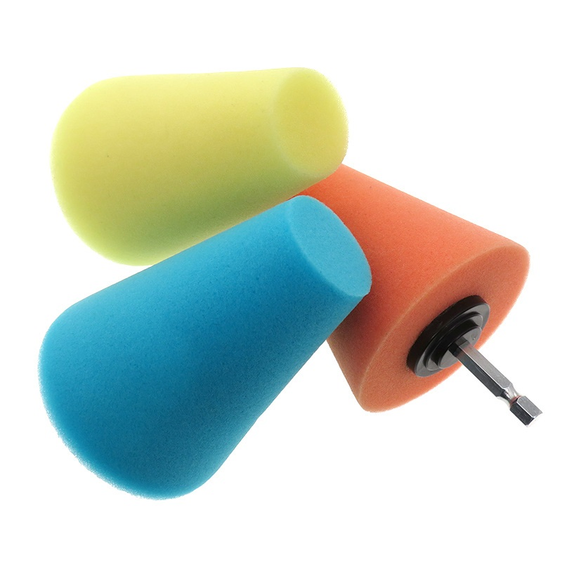Cone Car Wheel Hub Drill Buffing Sponge Pad