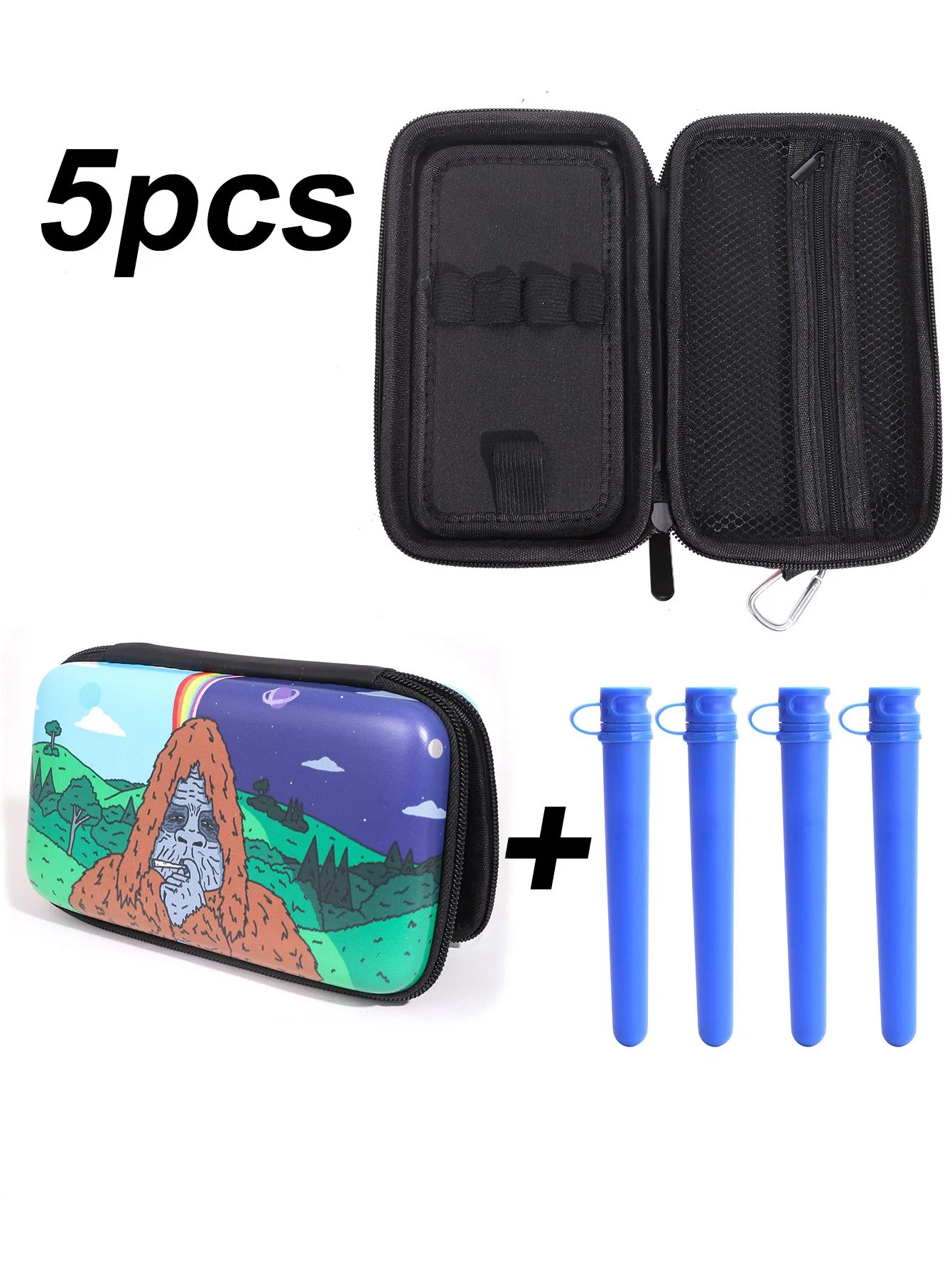 Cartoon Smoking Sets Herb Grinders Rolling Tray Glass Water Pipe Smoke Accessories Kits