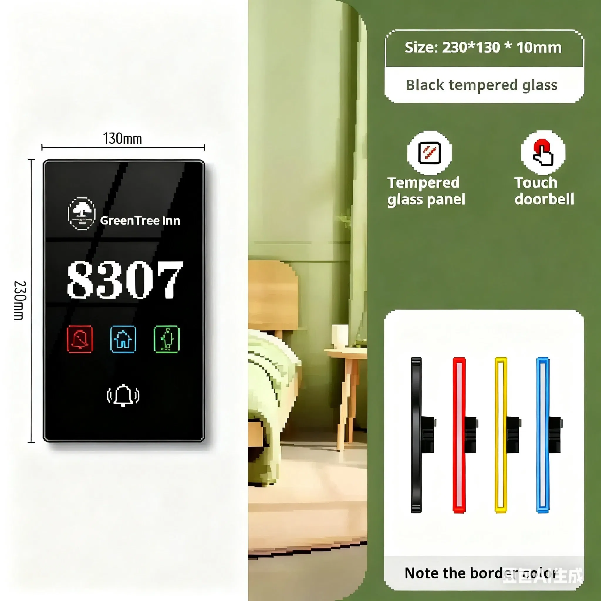 Dnd Do Not Disturb Make up Room Number Doorplate Digital Sign Hotel Touch Switch with Do Not Disturb Combo Energy Saver