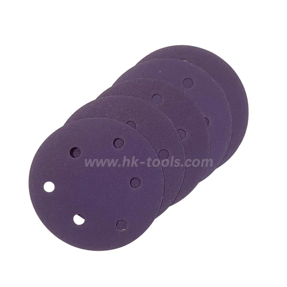 Purple P40-P600 Abrasive Sandpaper Sanding Disc for Sanding on Wood Metal and Plastic Surfaces.