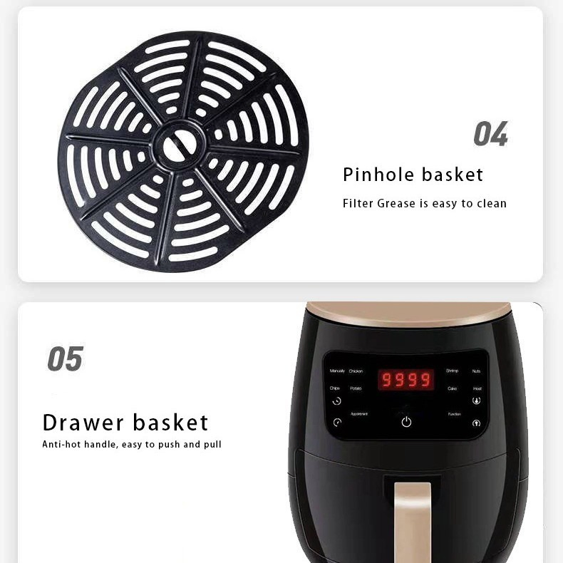 Family Size Digital Air Fryer Oven LED Touch Screen