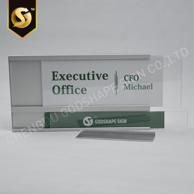 Aluminum Floor Indoor Door Office Sign Conference Reception Meeting Room Name Wall Mounted Plate Sign Interior Sign