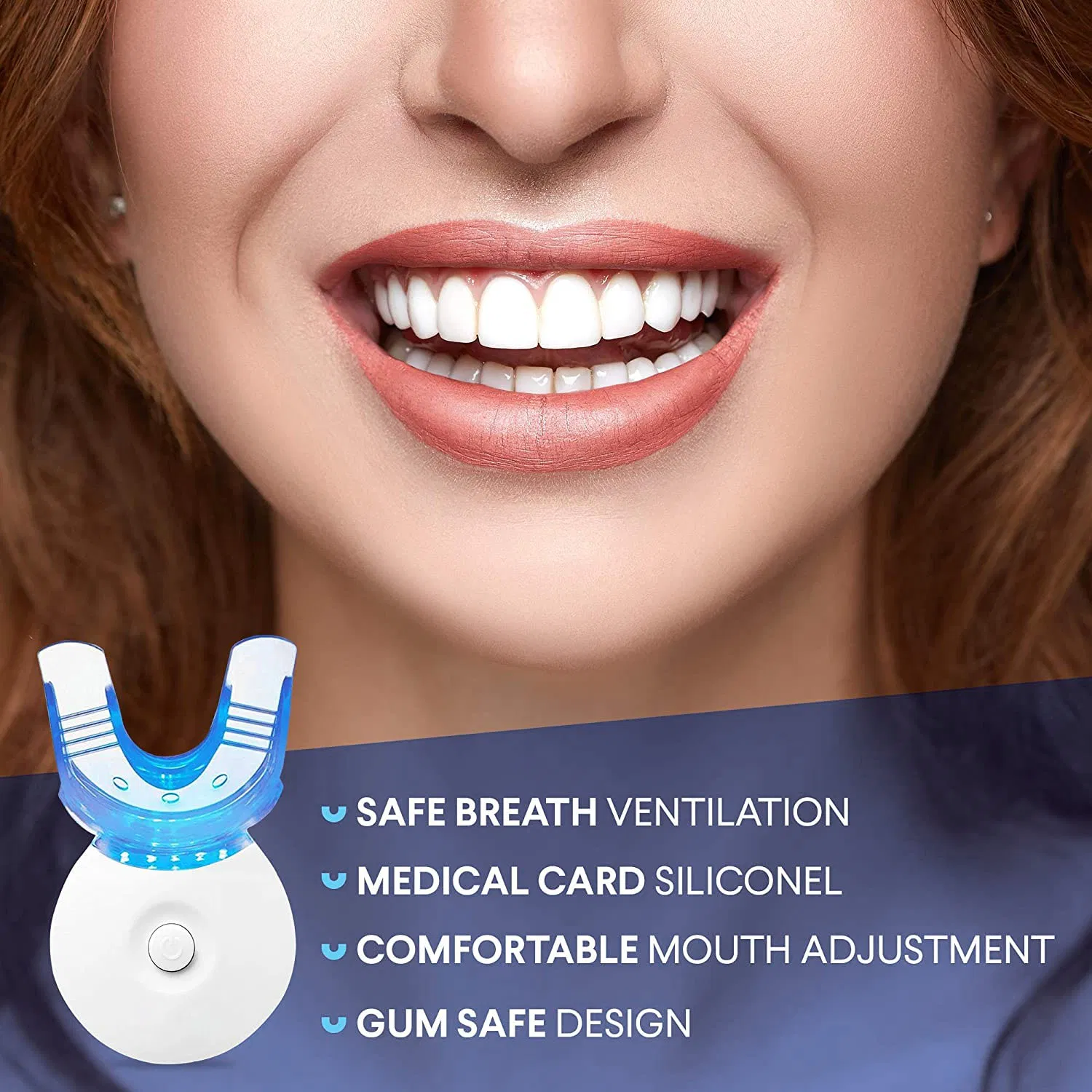 Wireless 5LED Teeth Whitening Kits Private Label 10mins LED Blue Light