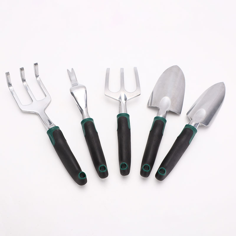 Aluminum Garden Tool Set with Dual-Color Silicone Handle & Knee Pads