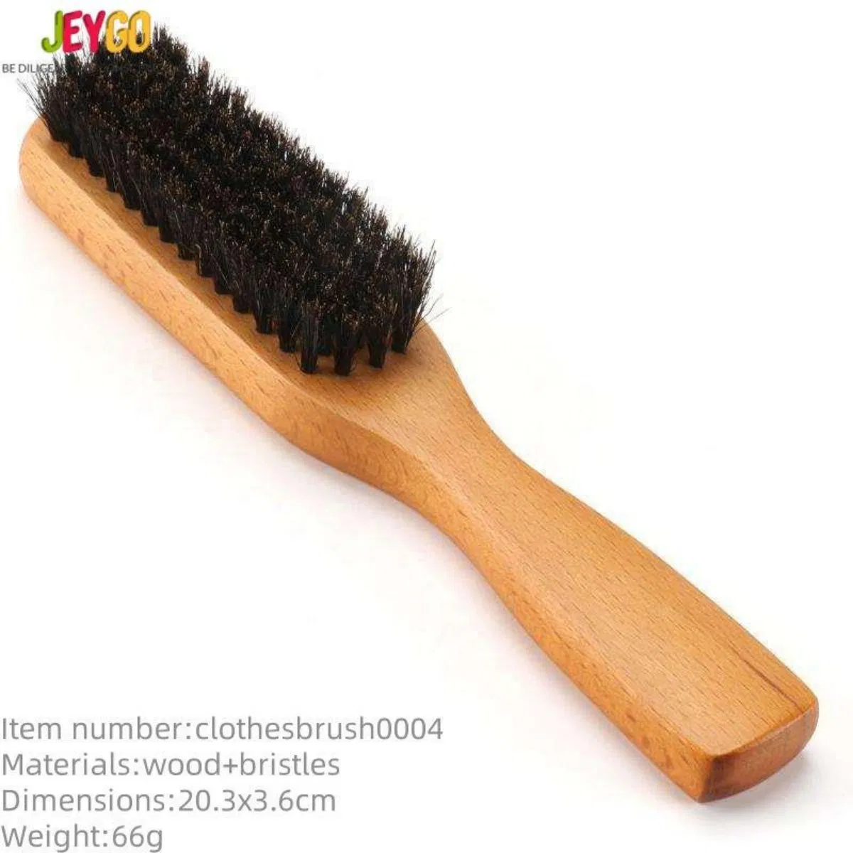 Custom Wholesale Wooden Natural Boar Bristle Clothing and Shoe Dust Cleaning Brush