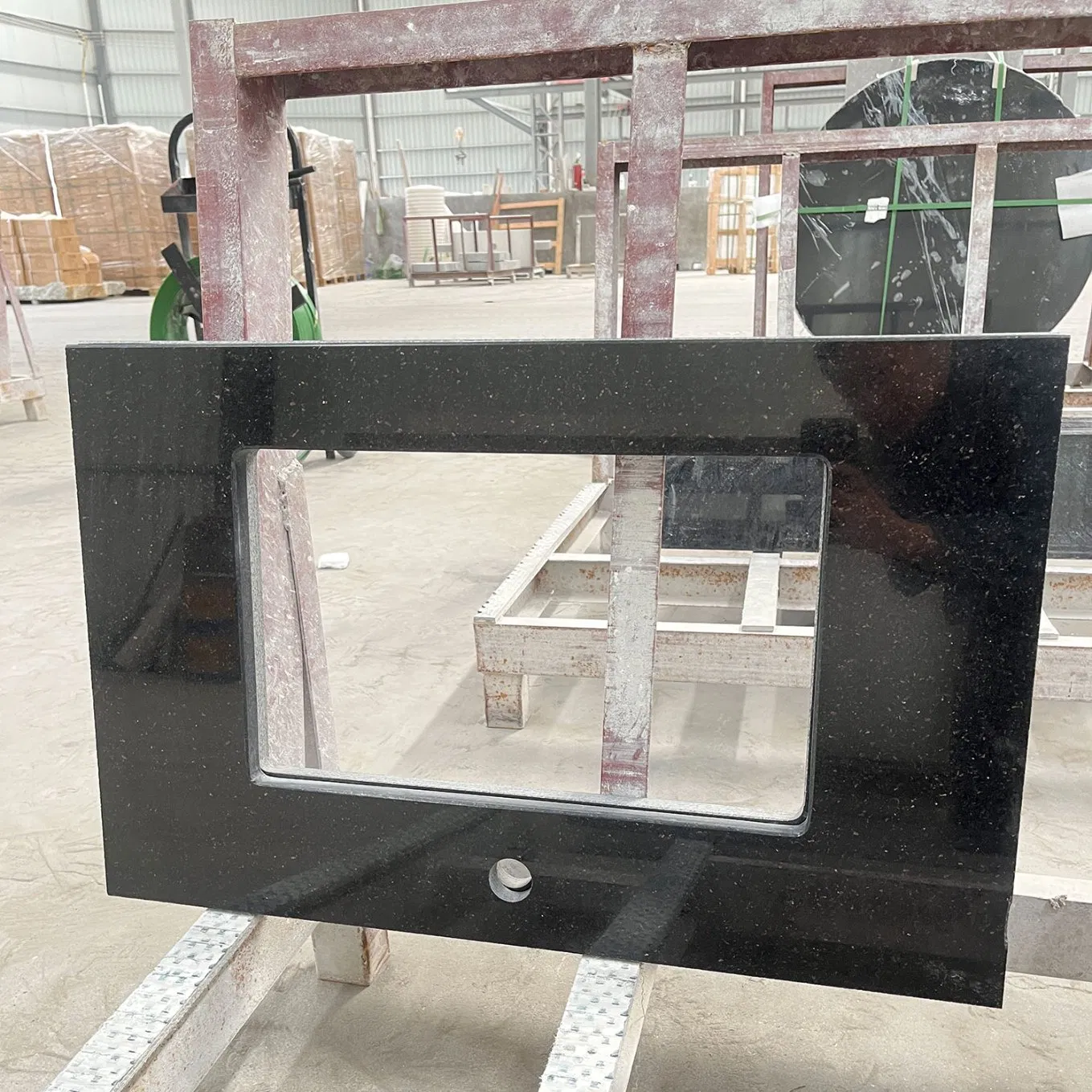 Indian Black Galaxy Granite Stone Factory Direct Sell Customize Kitchen Granite Countertops