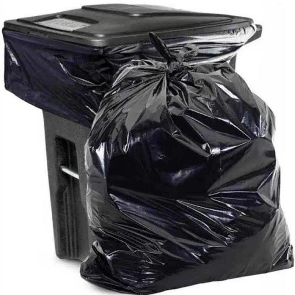 Yuede Factory Big Size Disposable Manufactures Rubbish Bags 100 Biodegradable 60 L Black Heavy Duty Garbage Bags Trash Bags