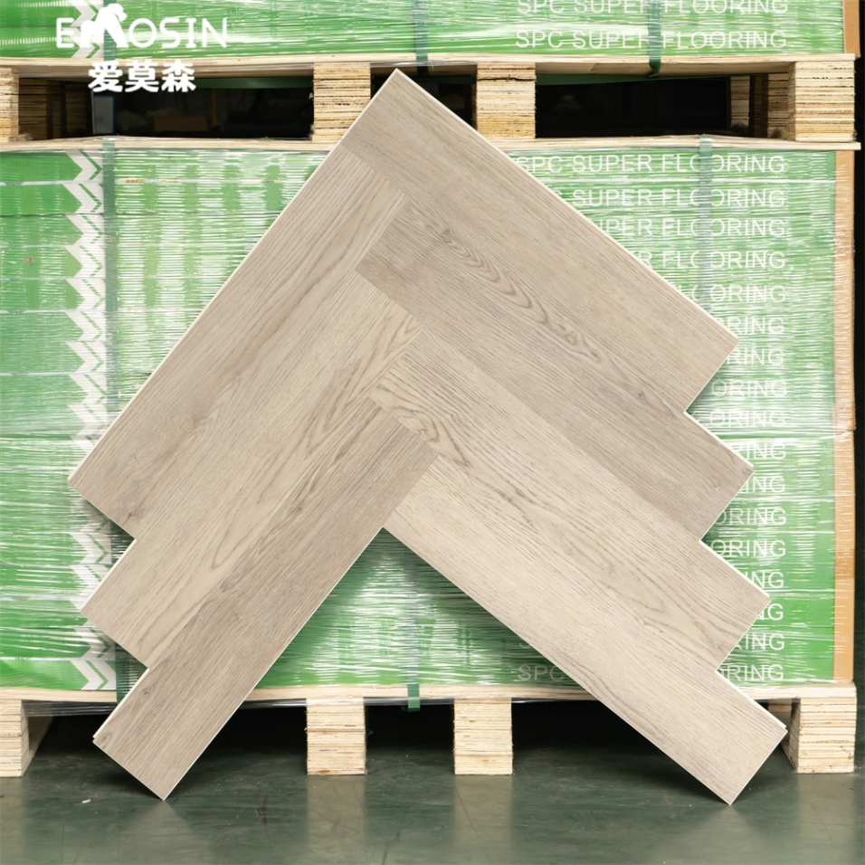 SPC виниловый пол «Елочка» огнестойкий, влагостойкий