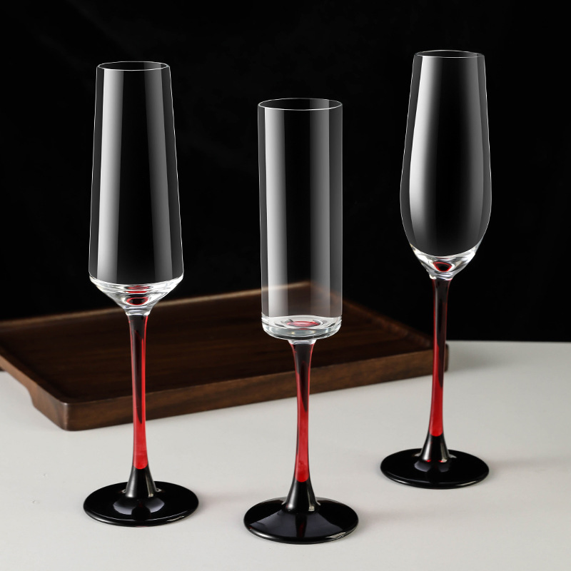 Best Sale Red Rod Home High-End Creative Crystal Glass Red Wine High Footed Glass