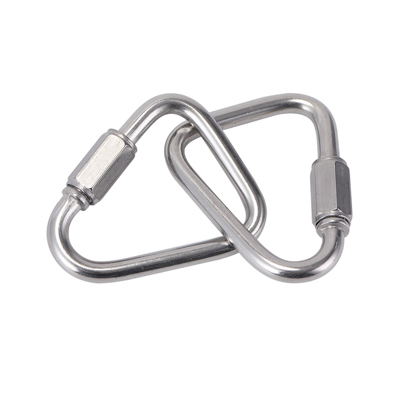 Marine Grade 304/316 Stainless Steel Triangular Quick Link Ring with Screw Chain Connectors