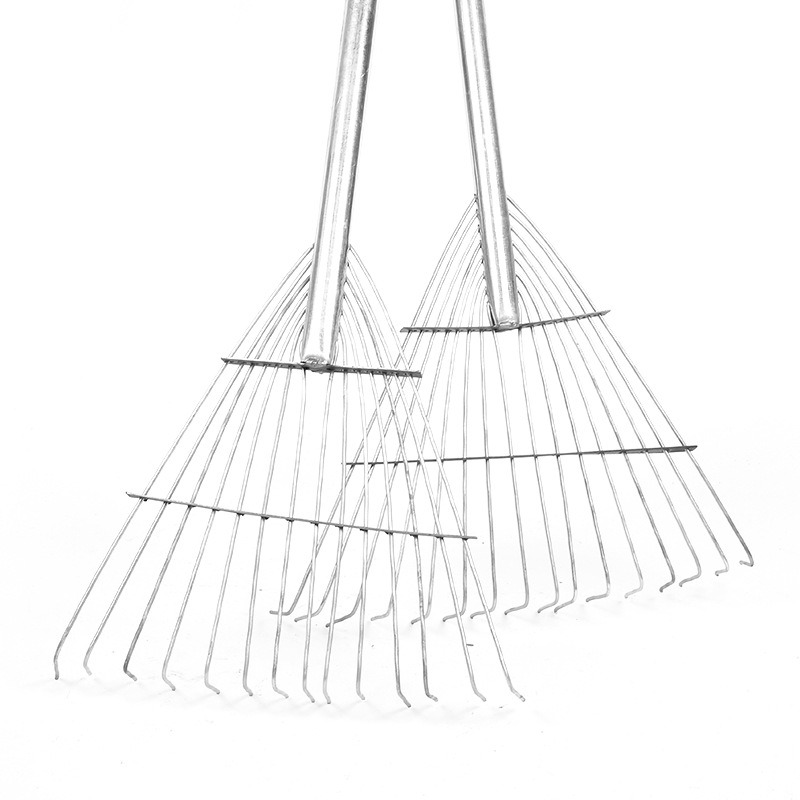 Long-Handled Steel Heavy-Duty Multi-Purpose Long-Handled Steel Rake