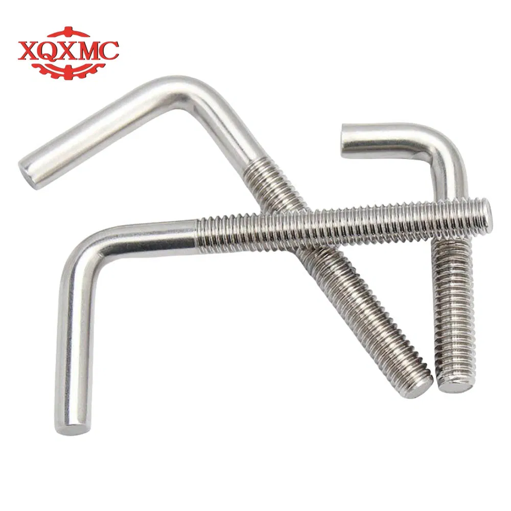 Stainless Steel M10 M20 M30 Foundation L 7 Type Right-Angle Anchor Bolt