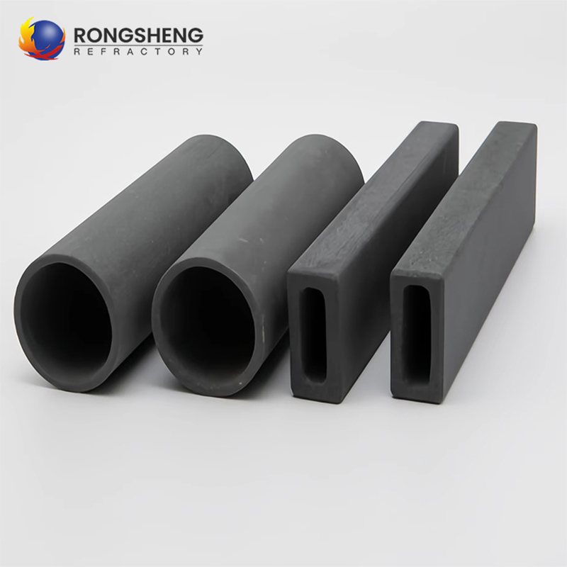 Rongsheng High Purity Silicon Carbide Rod Ceramic Kiln Furniture High Temperature Rbsic/Sisic/Sic/Carborundum Tubes