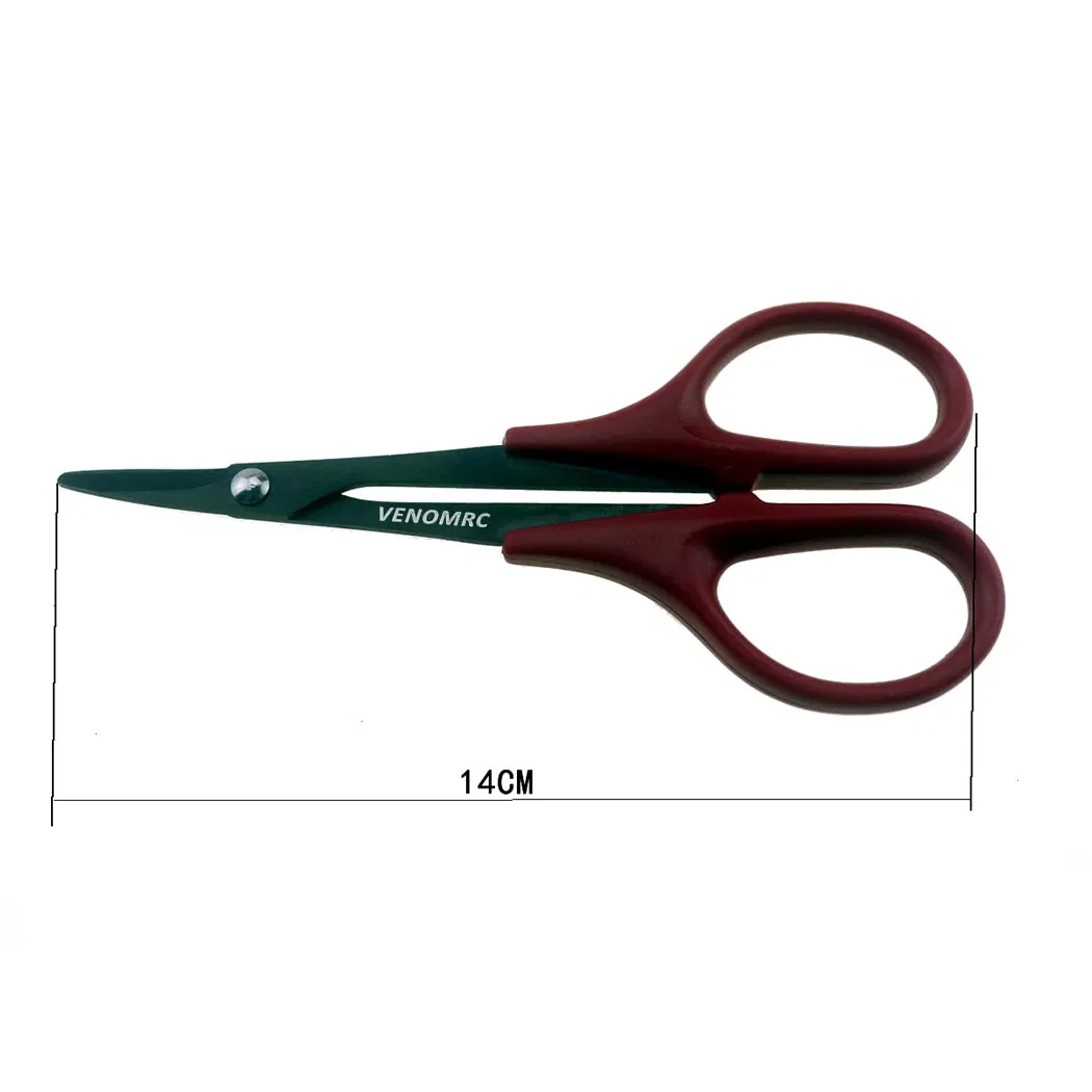 4PCS Pliers&Scissors Kit Ball Link Pliers, (Side) Cutting Pliers, Long Nose Pliers, Curved Scissors for RC Car Red-Black Handle