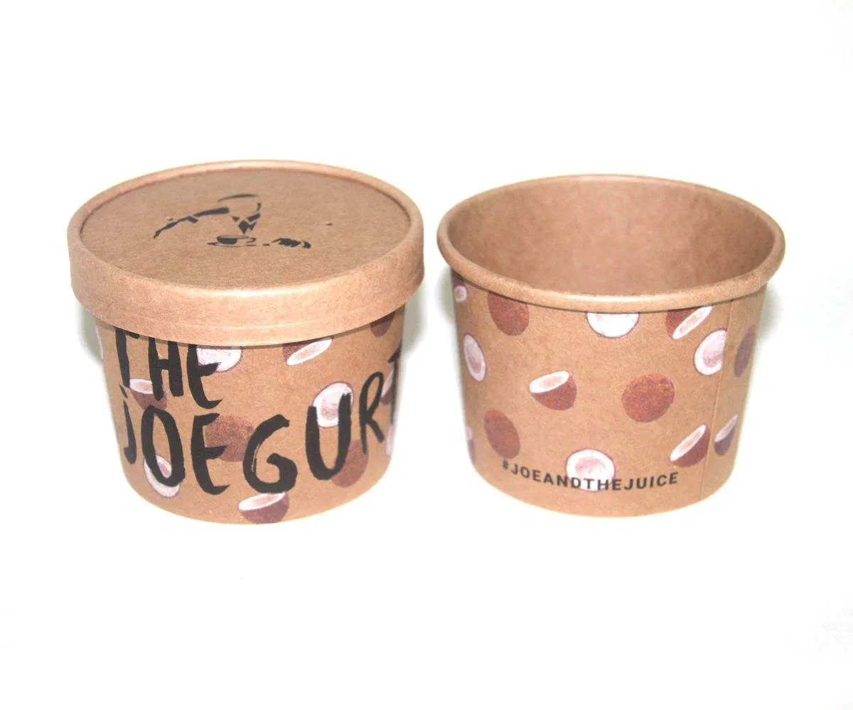 4oz 6oz 8oz 10oz 14oz 15oz 16oz Custom Printed Soup Kraft Paper Ice Cream Cup