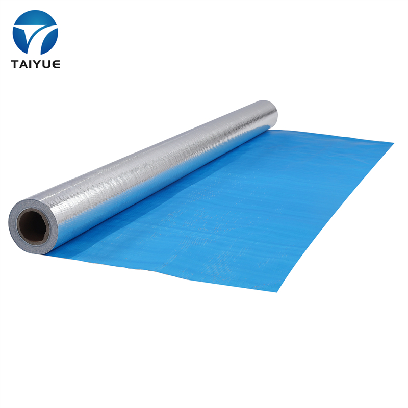 Pure Aluminum Foil Backed Woven Fabric Building Sarking Radiant Barrier for Attic Roof
