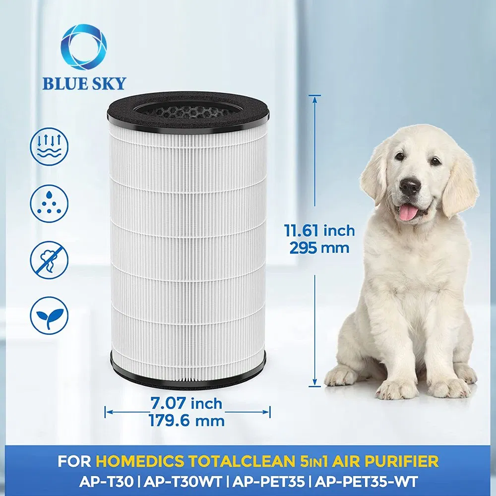 Air Purifier Replacement Filter with Activated Carbon for Homedics Air Purifier Models Ap-T30 and Ap-T30wt Ap-Pet35 Ap-Pet35-Wt
