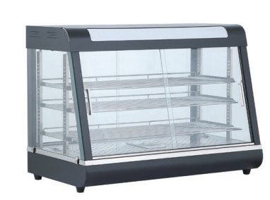 Table Top Food Warmer Showcase/Curved Glass Warming Displayer /Stainless Steel Warmer Showcase
