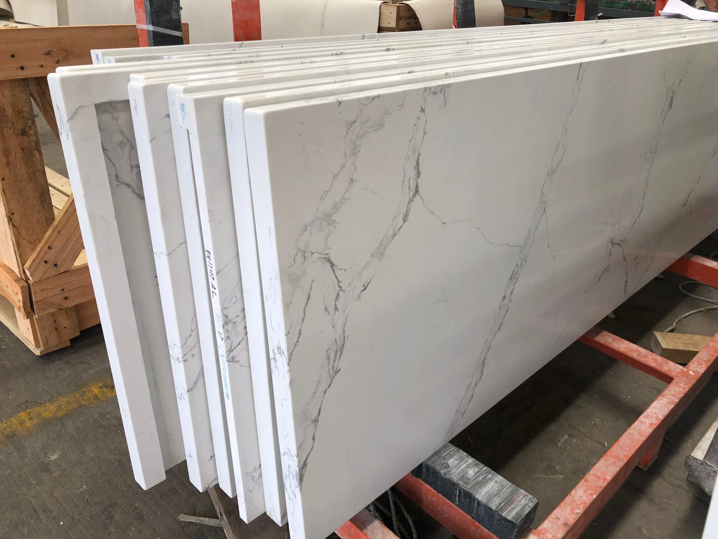 Quartz Slab White Calacatta for Table Desk Bar