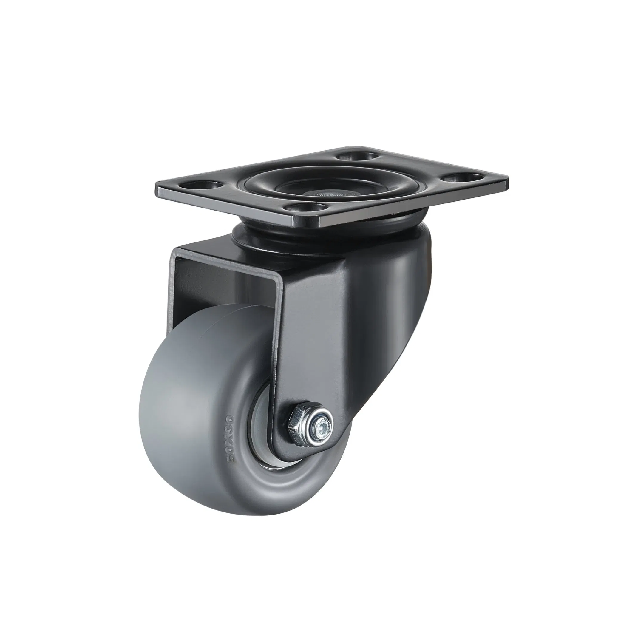 Light Duty Caster 1.6′ ′ 2′ ′ Silent Fixed Castor for Furniture Office Home