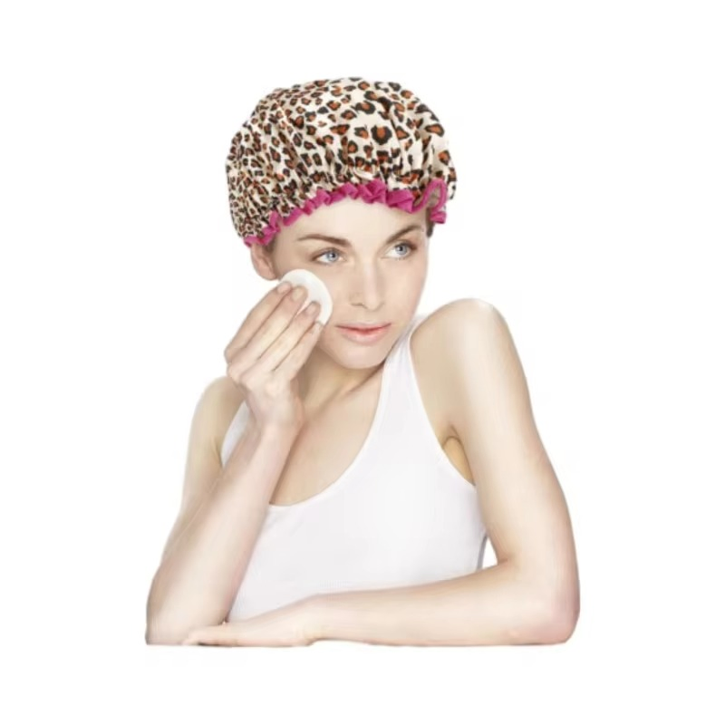 Promotional Multiple Repurchase Reusable Waterproof Double Protection Elastic Shower Caps