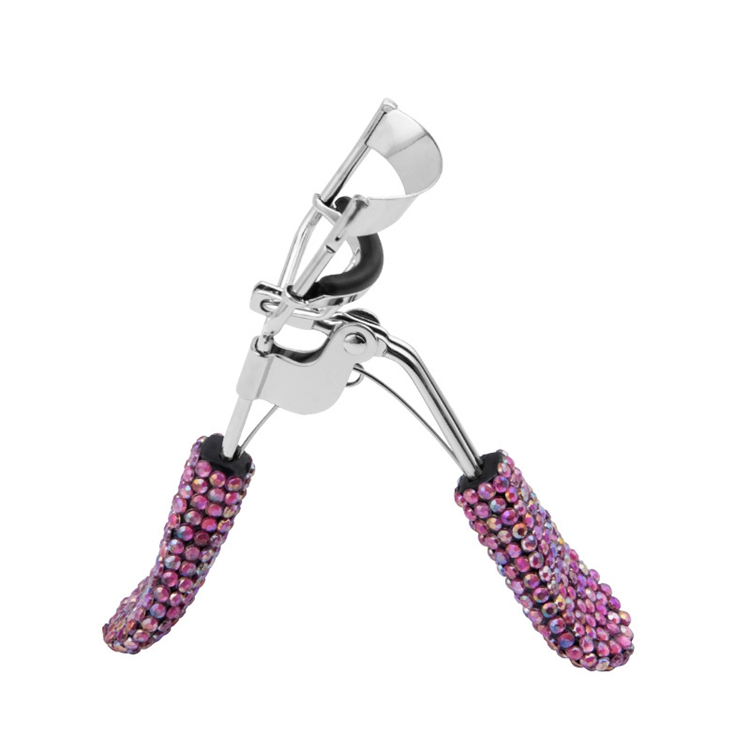 Holographic Glass Crystal Ab Rhinestone Lash Curler Diamond Bling Eyelash Curler