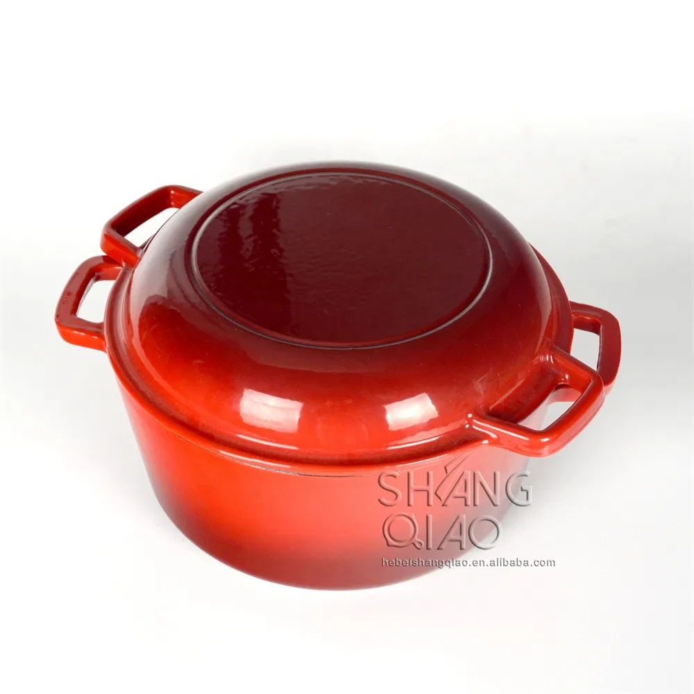 Эмалированная чугунная утятница 2 в 1, 26 см