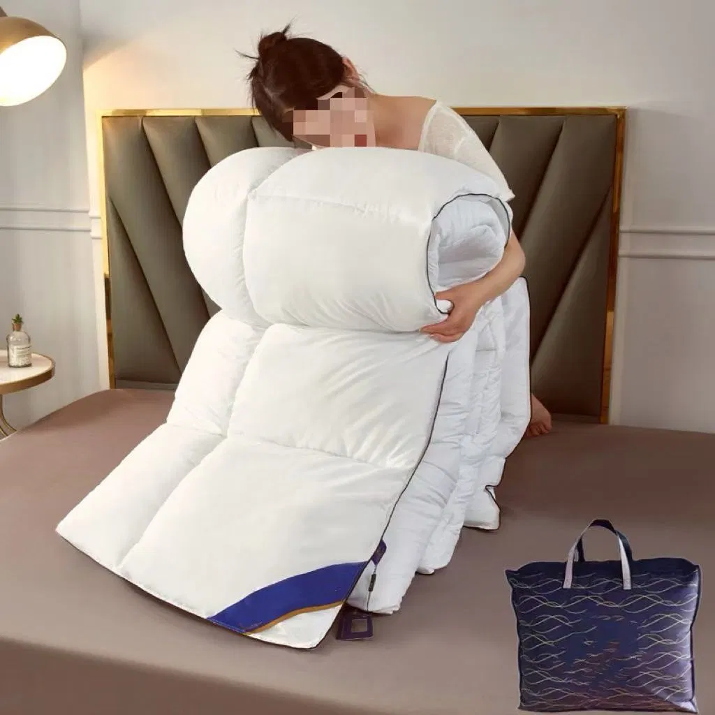 Soft Skin-Friendly Pure Cotton Feather-Proof Fabric Feather Velvet Quilt Travel All-Season Warm Quilt