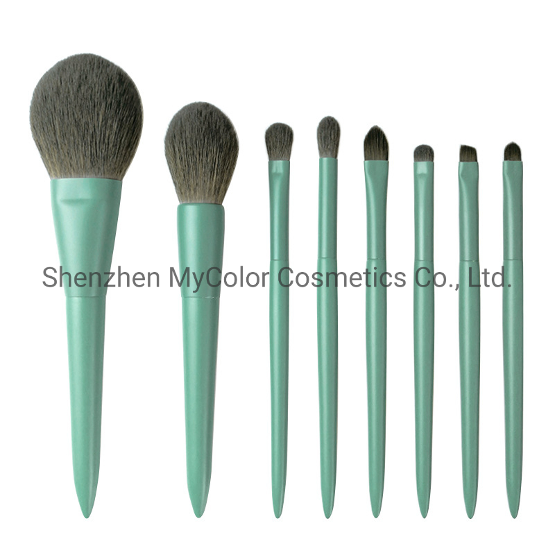 Hot Selling 8PCS Cosmetics Makeup Brush Set Blue Foundation High Gloss Eye Shadow Makeup Brush All in One