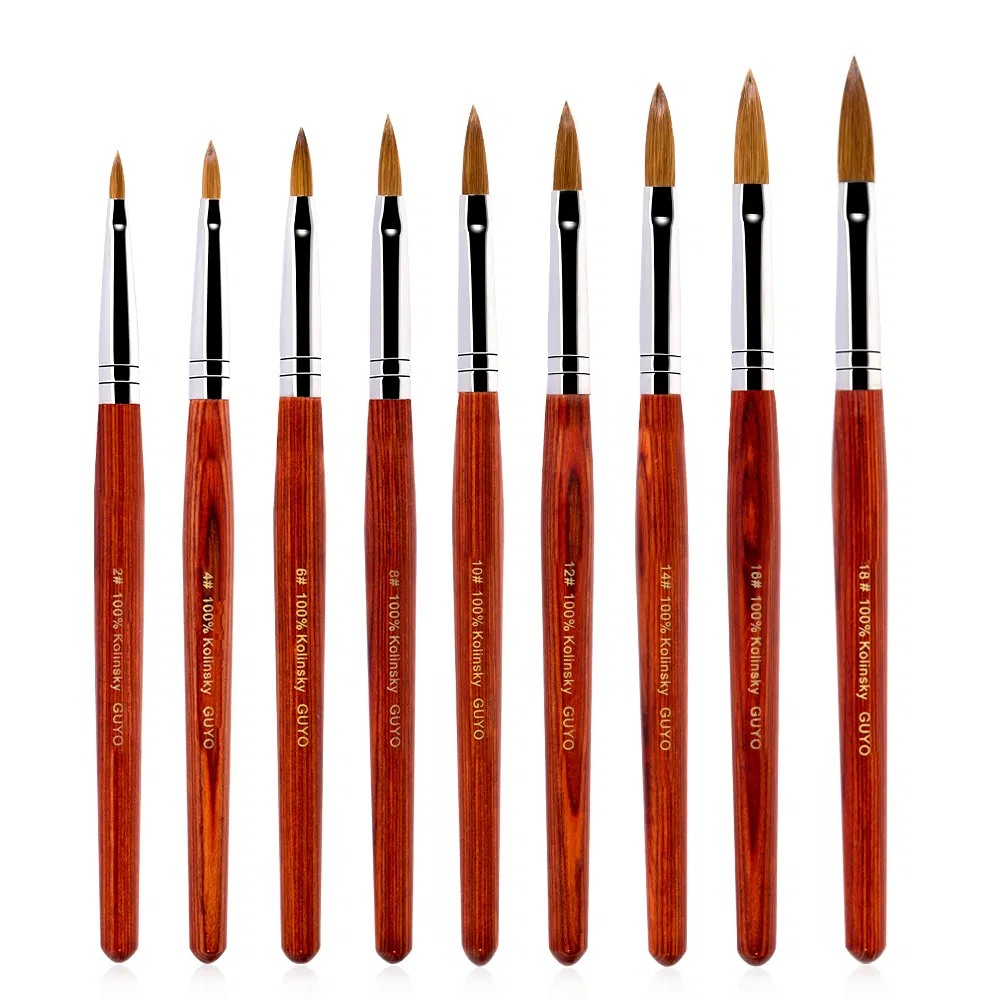 Guyo Mahogany #2 Kolinsky Acrylic Nail Art Brush