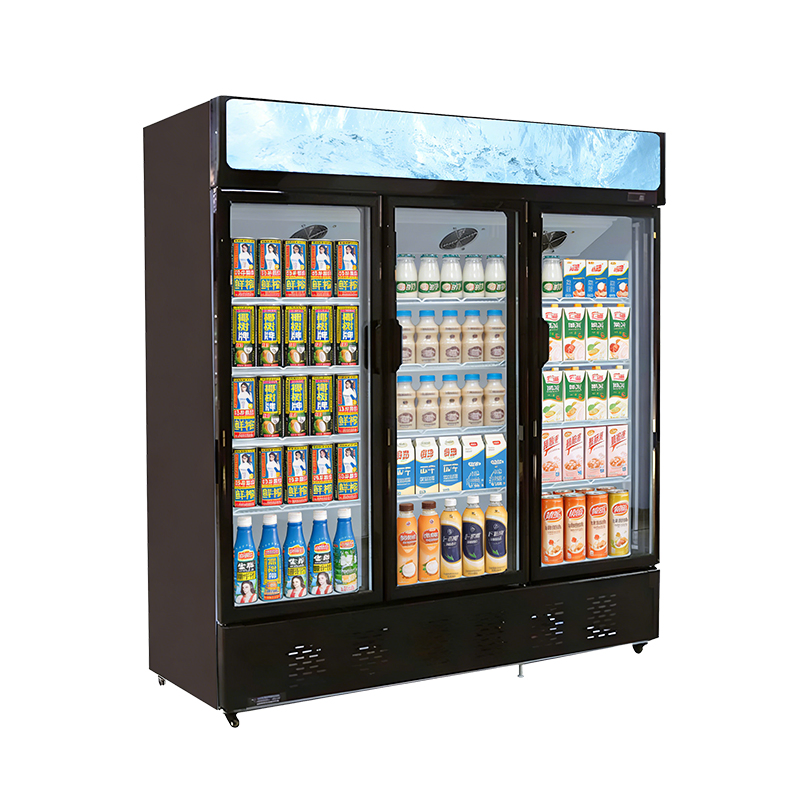 Vertical Supermarket Three Doors Air Cooled Chiller Beverage Drink Display Large Size Fridge Commercial Showcase Fridge Glass Door Refrigerator