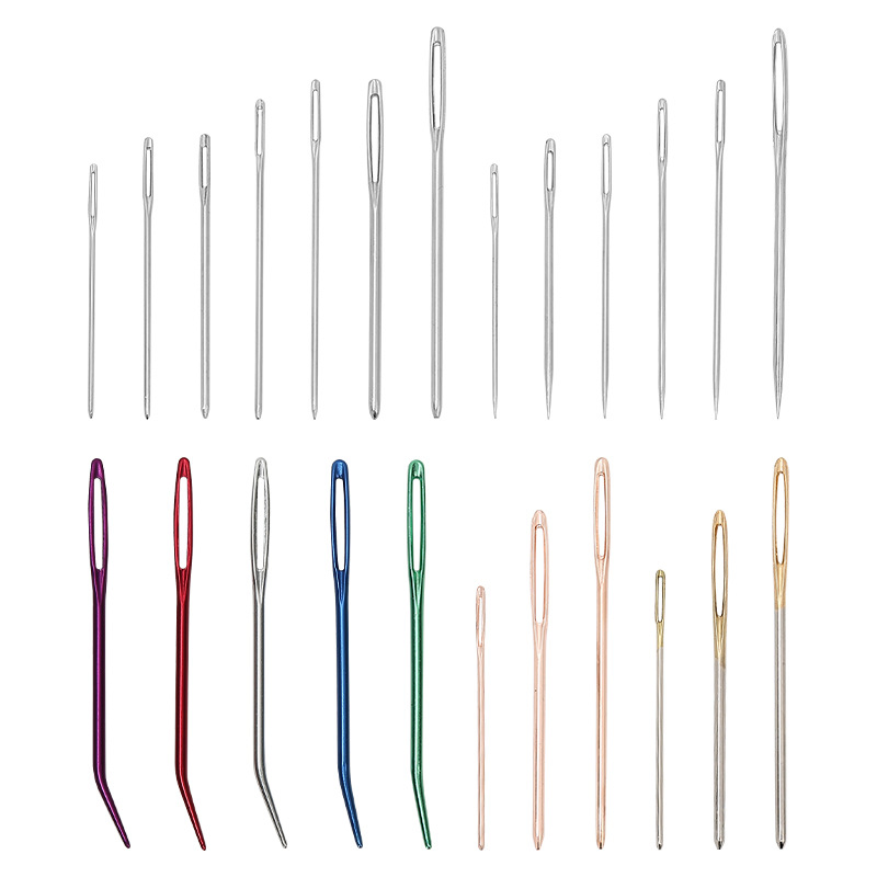 Wholesale Sewing Leather Goods Big Eye Blunt Needle Gold Embroidery Round Head Gold Tail Thick Head Sewing Embroidery Needle