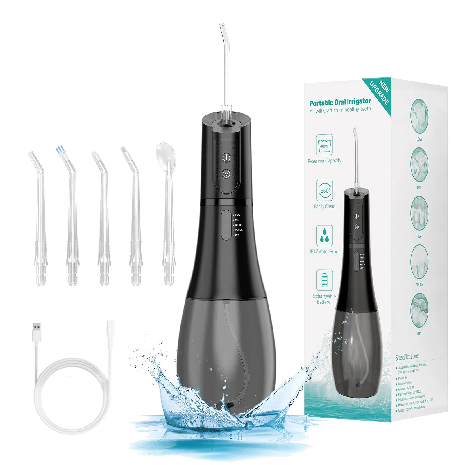 Braces Orthodontic Jet Tooth Mini Electric Waterfloss Oral Irrigator Water Dental Flosser for Teeth Water Flosser