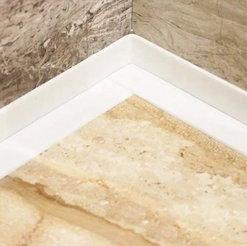 Waterproof PVC Caulk Strip, Mold-Resistant Self-Adhesive Sealing Tape, White, for Bathtub, Kitchen