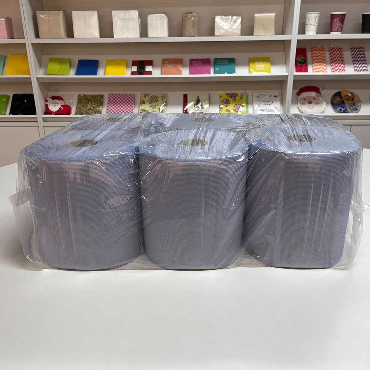 Wholesale Recycled Paper Hand Paper 2ply Blue Hand Paper Towel for Home